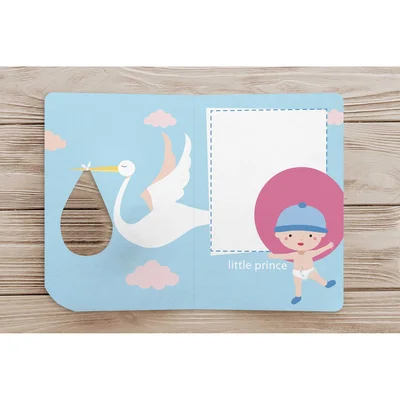 Gespaensterwald Card Fun-Cut, Hello Baby, blue