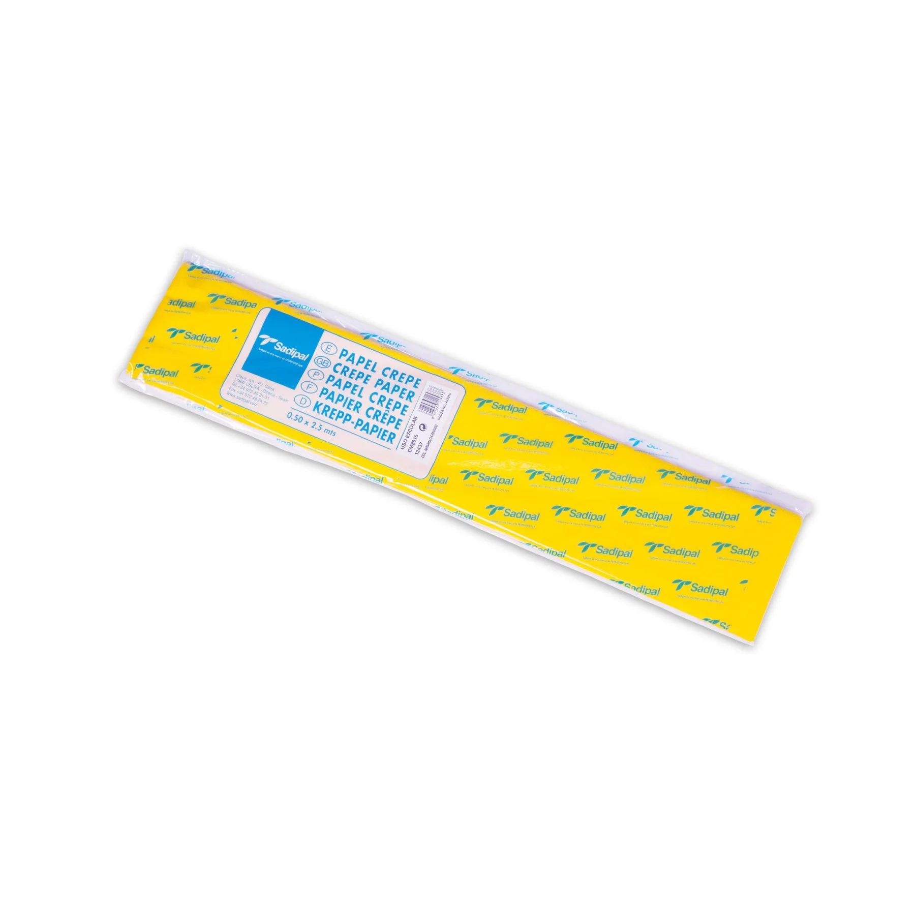 Fabriano Crepe Paper, 40 g/m2, 0.50 x 2.5 m, yellow