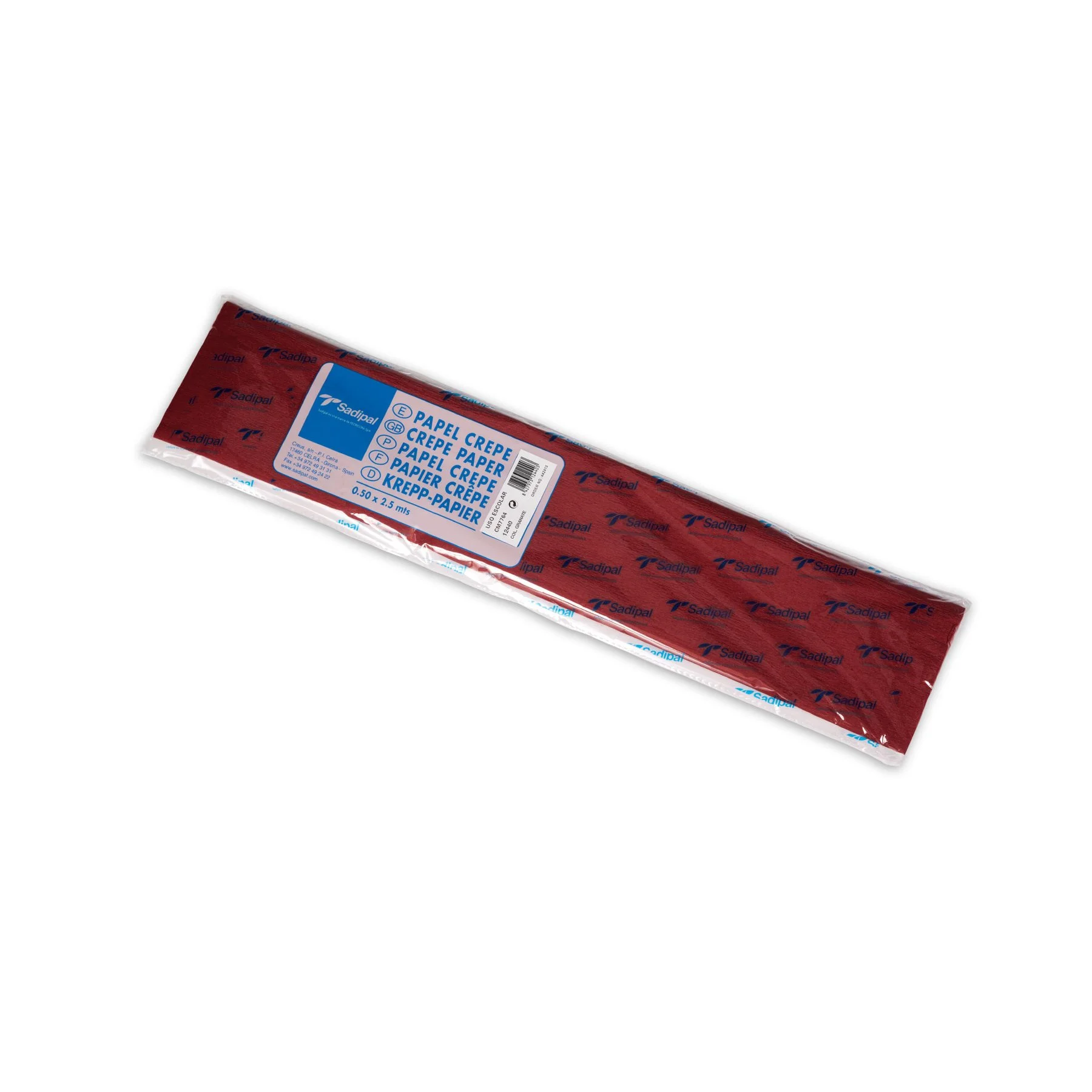 Fabriano Crepe paper, 40 g/m?, 0.50 x 2.5 m, dark red