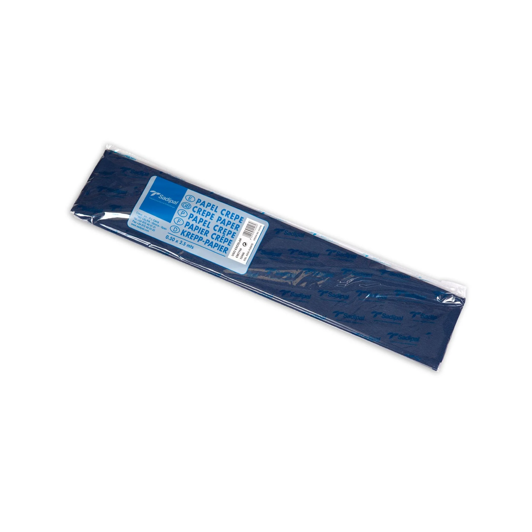 Fabriano Crepe paper, 40 g/m2, 0.50 x 2.5 m, dark blue