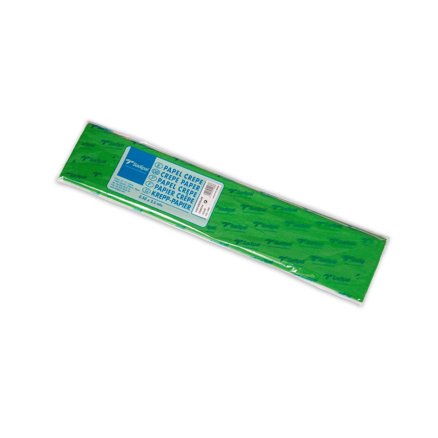 Fabriano Crepe Paper, 40 g/m?, 0.50 x 2.5 m, lime