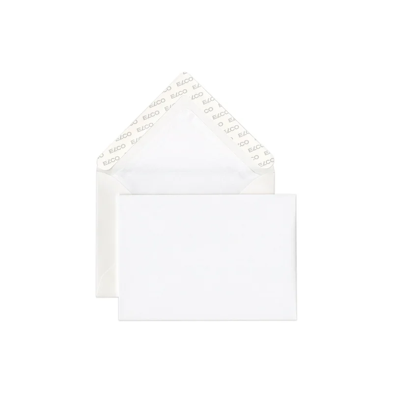 Elco Envelope with watermark, C6, 114 x 162 mm, 100 g, triangular flap with self-adhesive strip, white, 25 pcs