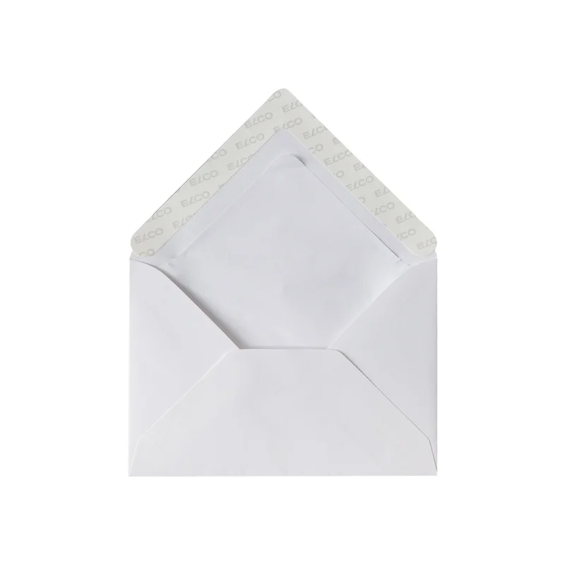Elco Envelope with watermark, C6, 114 x 162 mm, 100 g, triangular flap with self-adhesive strip, white, 25 pcs