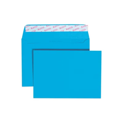 Elco Envelope, C6, 114 ? 162 mm, 100 g, straight flap, self-seal, light blue, 25 pcs