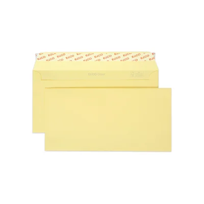 Elco Envelope, C6/5, 114 x 229 mm, 100 g, straight flap with adhesive strip, cream, 25 pieces