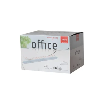 Elco Envelope, C6, 114 x 162 mm, 80 g, straight flap with self-adhesive strip, white, 200 pieces