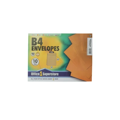 Top Office Envelope, B4, 250 x 353 mm, paper, expandable, with self-adhesive strip, brown, 250 pcs