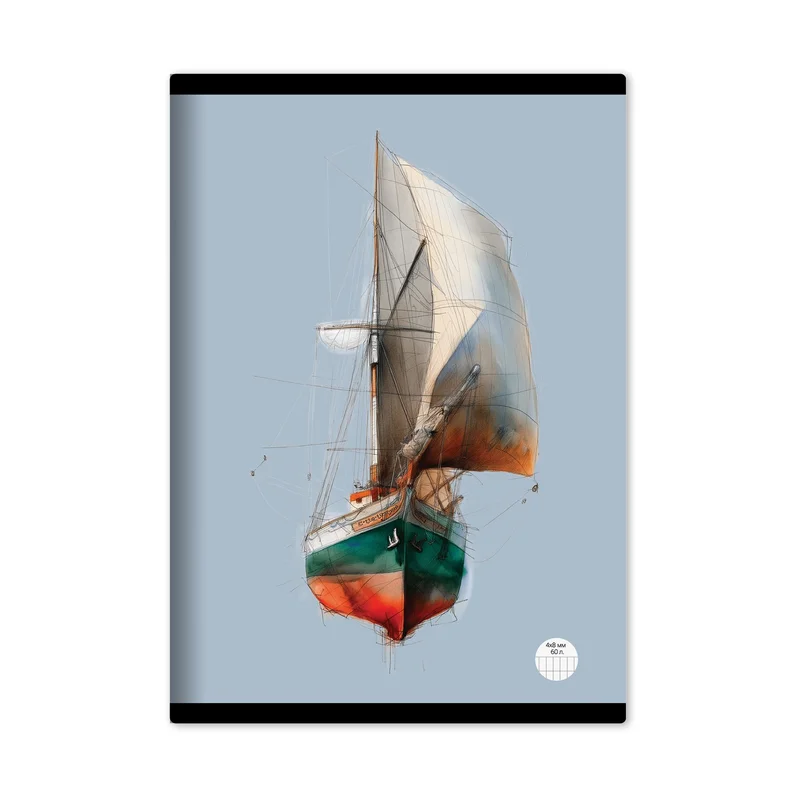 Notebook, A4, squared, offset paper, soft cover, 60 sheets, boy designs