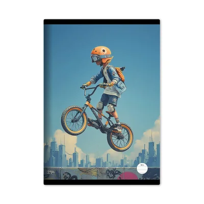 Notebook, A4, wide ruled, offset paper, 60 sheets, boy designs