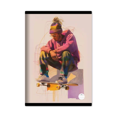 Notebook, A4, wide ruled, offset paper, 60 sheets, boy designs