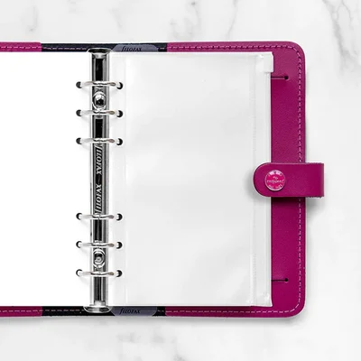 Filofax Pouch for organizer Personal, with zipper, transparent