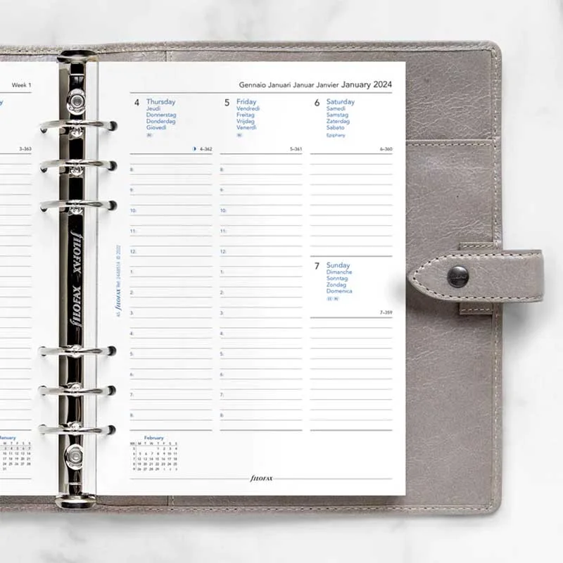 Filofax Refill for organizer Classic, A5, for 2024, 1 week on 2 pages, vertical