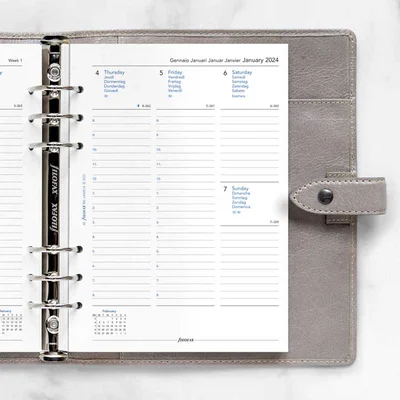 Filofax Refill for organizer Classic, A5, for 2024, 1 week on 2 pages, vertical