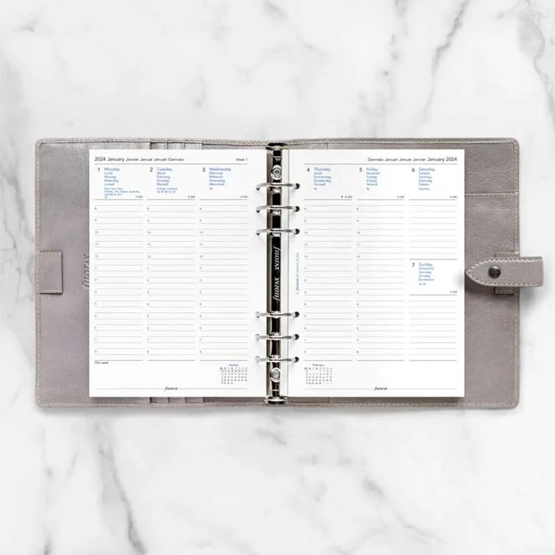 Filofax Refill for organizer Classic, A5, for 2024, 1 week on 2 pages, vertical
