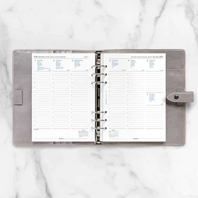 Filofax Refill for organizer Classic, A5, for 2024, 1 week on 2 pages, vertical