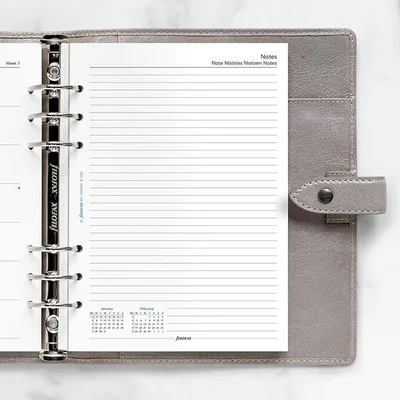 Filofax Refill Classic A5, for 2024, week on one page, notes