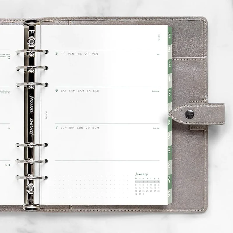 Filofax Refill for Organizer Eco, A5, for 2024, 1 Week on 2 Pages
