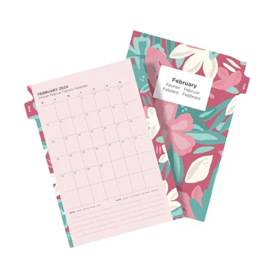 Filofax Refill Floral, A5, for 2024, One Week on Two Pages