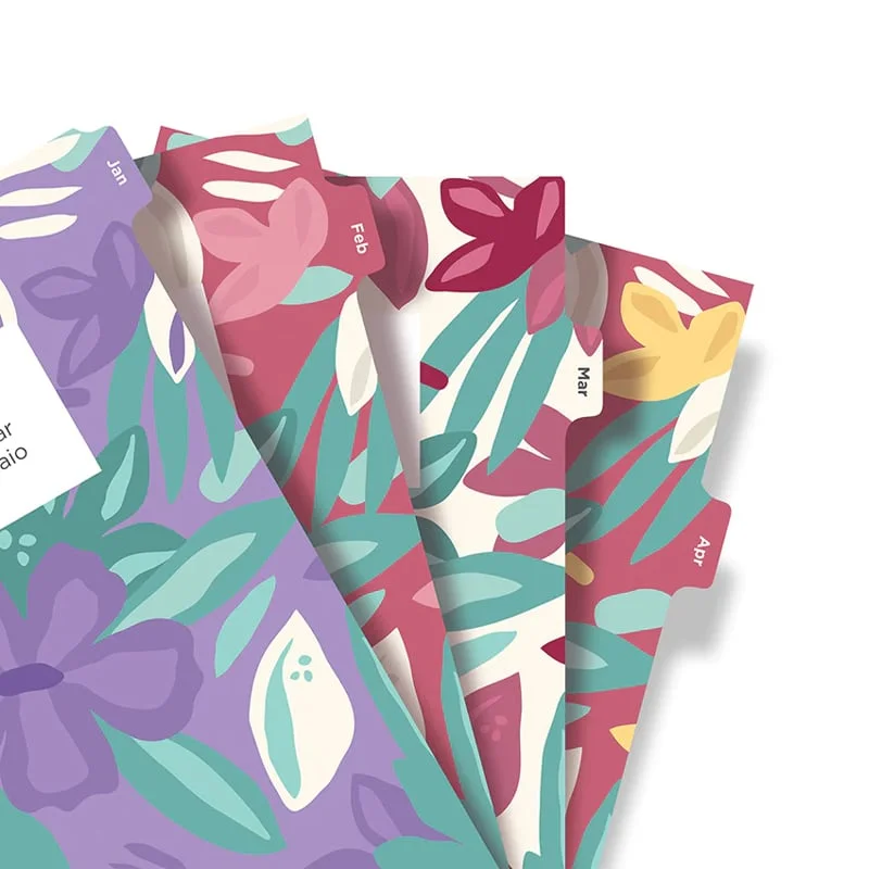Filofax Refill Floral, A5, for 2024, One Week on Two Pages