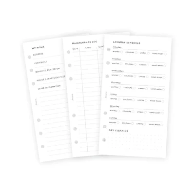 Filofax Refill Minimal Personal, Home