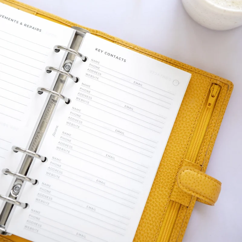 Filofax Refill Minimal Personal, Home