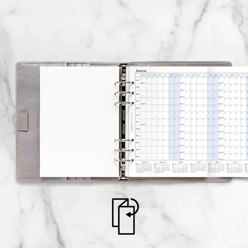 Filofax Organizer Refill, A5, for 2024, 1 year per spread