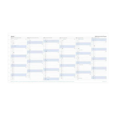 Filofax Refill for Notebook, A4, for 2024, 1 Year per Page, Fold-Out