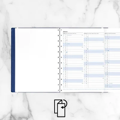 Filofax Refill for Notebook, A4, for 2024, 1 Year per Page, Fold-Out