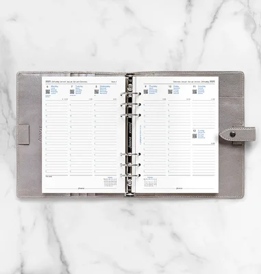 Filofax Refill for Organizer Classic, A5, for 2025, 1 week on 2 pages, vertical