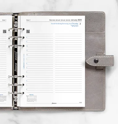 Filofax Refill for organizer Classic, A5, for 2025, 1 day per page