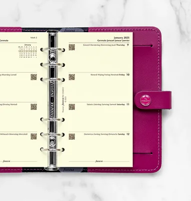 Filofax Refill Classic, Personal, cream paper, for 2025, 1 week on 2 pages