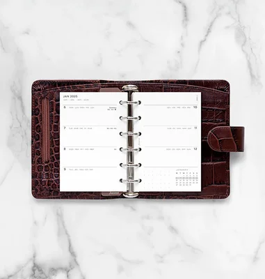 Filofax Refill for Organizer, Pocket, for 2025, 1 week on 2 pages