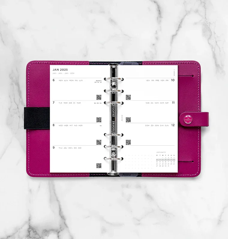 Filofax Refill for Organizer, Personal, for 2025, One Week on Two Pages
