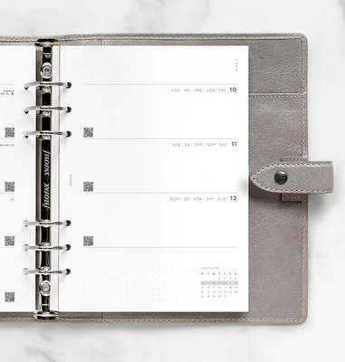Filofax Organizer Refill, A5, for 2025, 1 week on 2 pages
