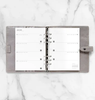 Filofax Organizer Refill, A5, for 2025, 1 week on 2 pages