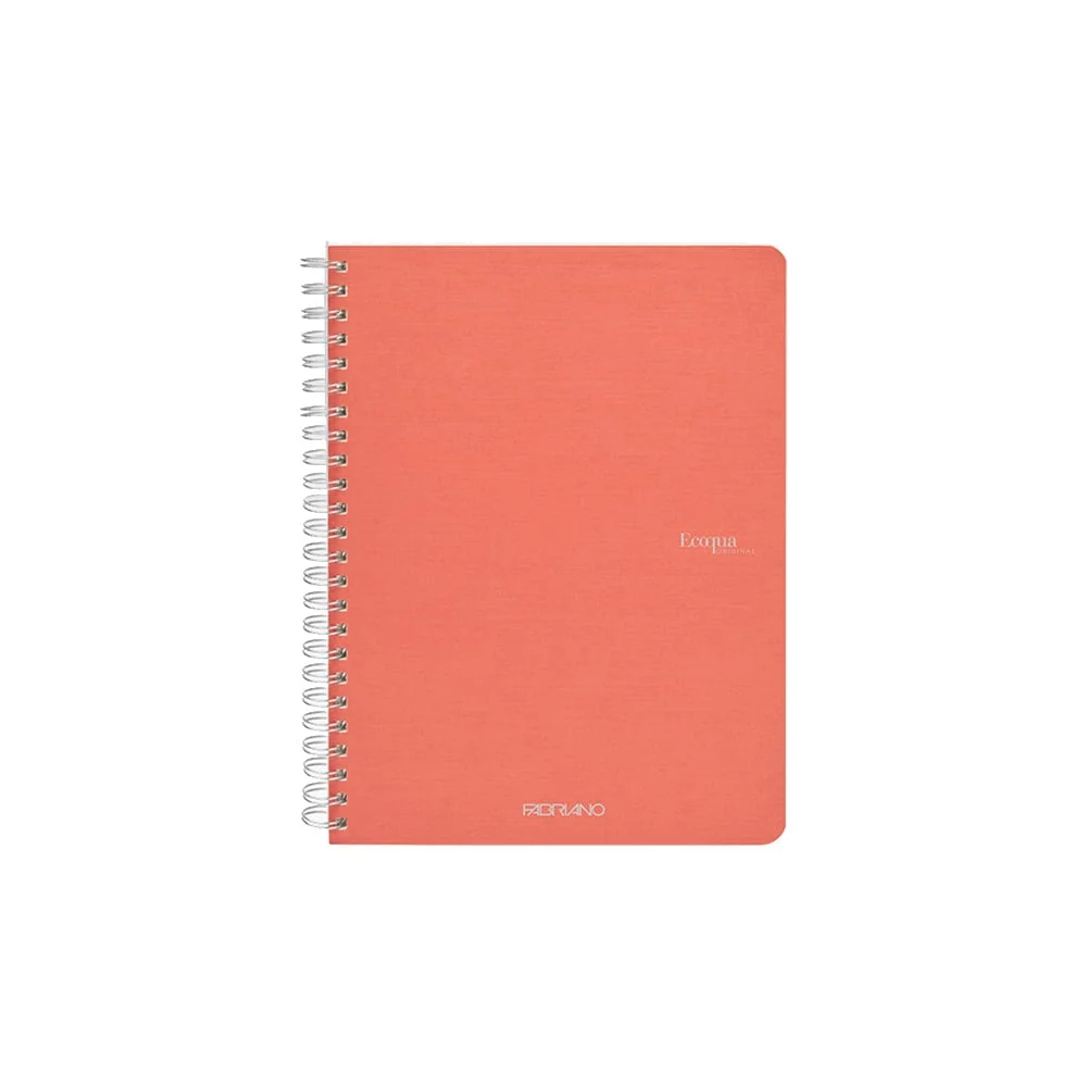 Fabriano Notebook Ecoqua, A5, cardboard cover, spiral, 70 sheets, pink