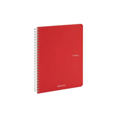 Fabriano Ecoqua notebook, A5, card cover, spiral, 70 sheets, raspberry