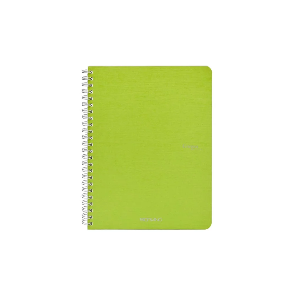 Fabriano Ecoqua notebook, A5, card cover, spiral, 70 sheets, lime