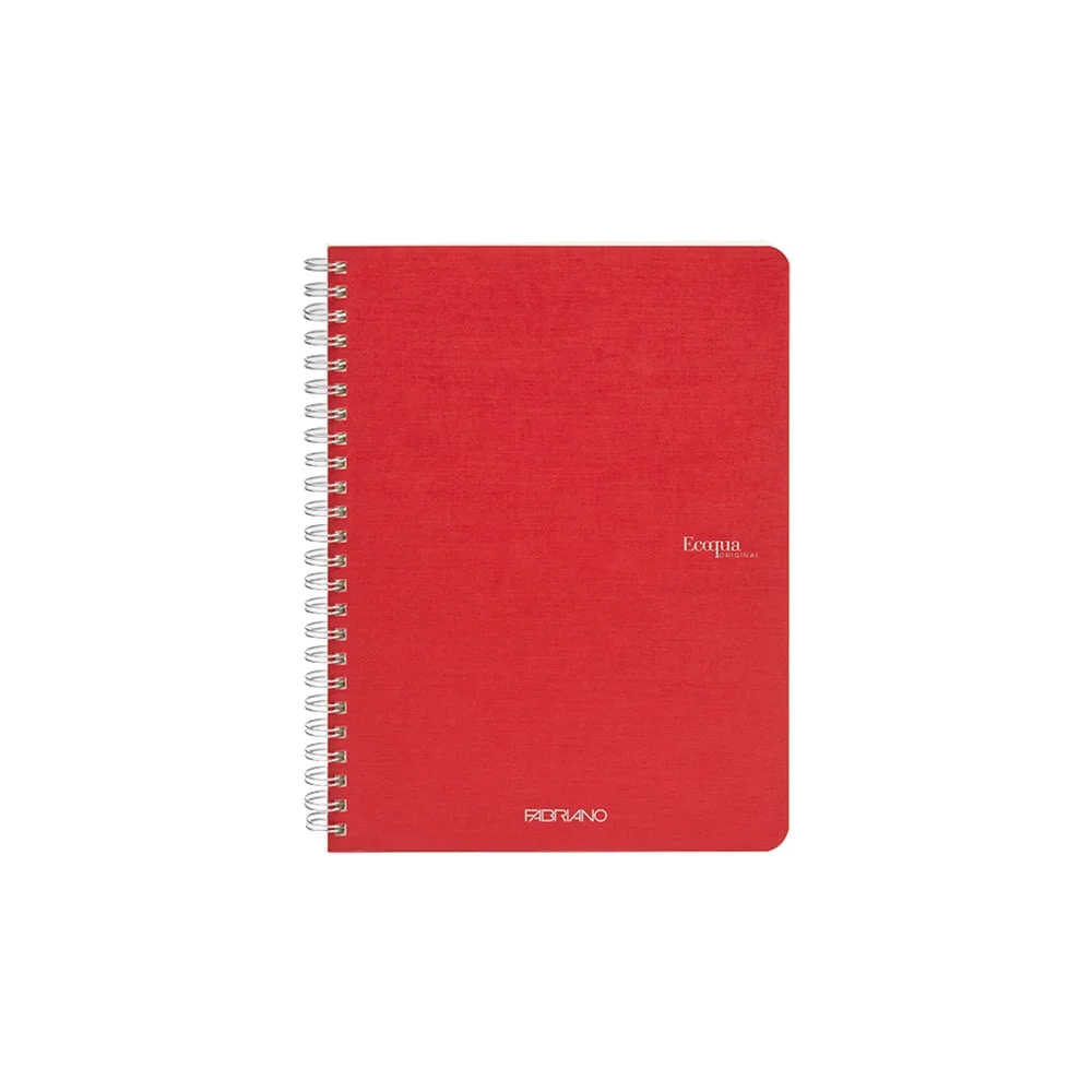 Fabriano Notebook Ecoqua, A4, cardboard cover, spiral, 70 sheets, raspberry