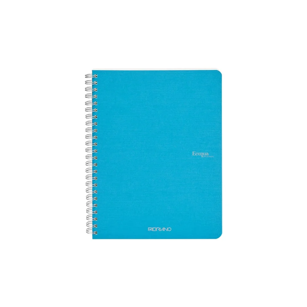 Fabriano Notebook Ecoqua, A4, cardboard cover, spiral, 70 sheets, blue