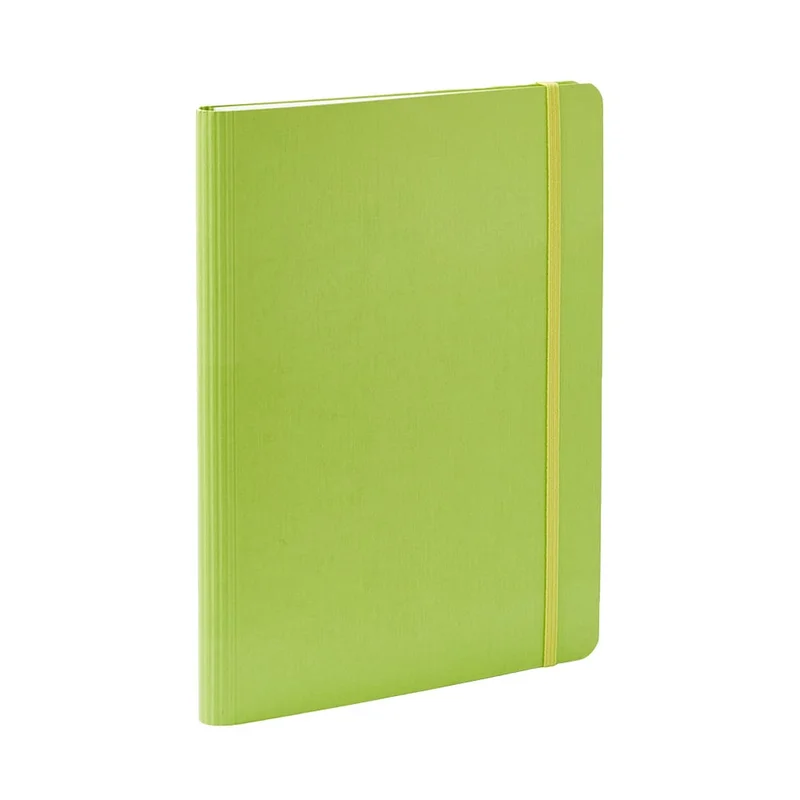 Fabriano Notebook Ecoqua+, A5, cardboard cover, hidden spiral, 70 sheets, lime