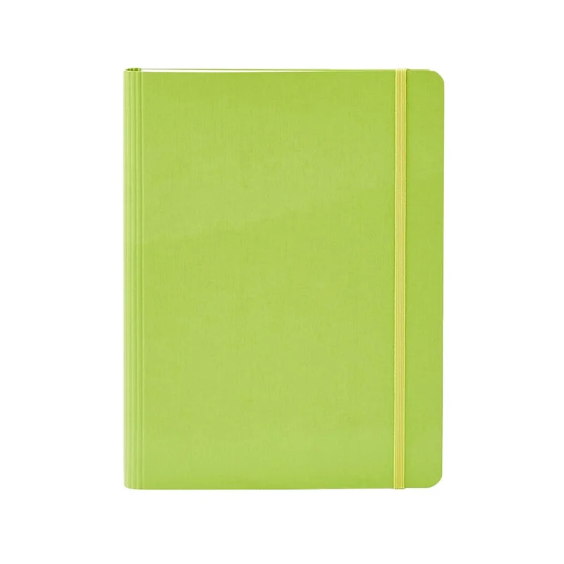 Fabriano Notebook Ecoqua+, A5, cardboard cover, hidden spiral, 70 sheets, lime