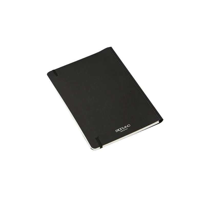 Fabriano Notebook Ecoqua+, A5, Cardboard Cover, Concealed Spiral, 70 Sheets, Black