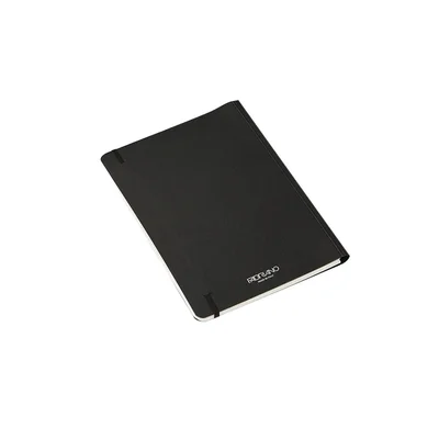 Fabriano Notebook Ecoqua+, A5, Cardboard Cover, Concealed Spiral, 70 Sheets, Black