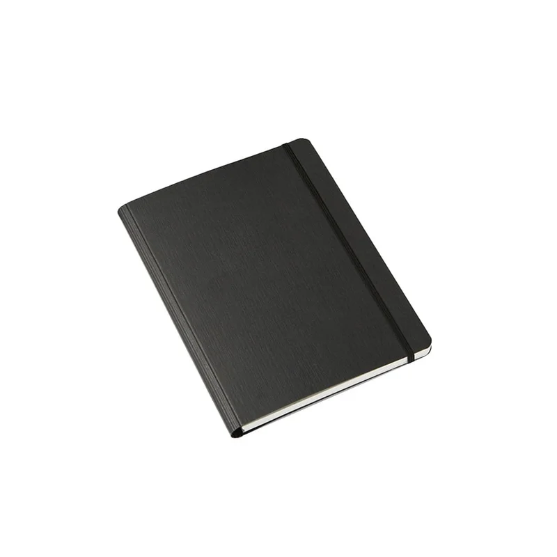 Fabriano Notebook Ecoqua+, A5, Cardboard Cover, Concealed Spiral, 70 Sheets, Black