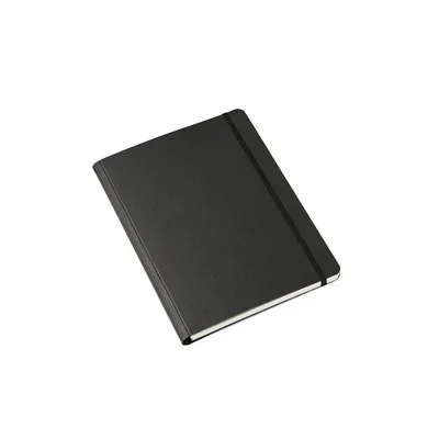 Fabriano Notebook Ecoqua+, A5, Cardboard Cover, Concealed Spiral, 70 Sheets, Black