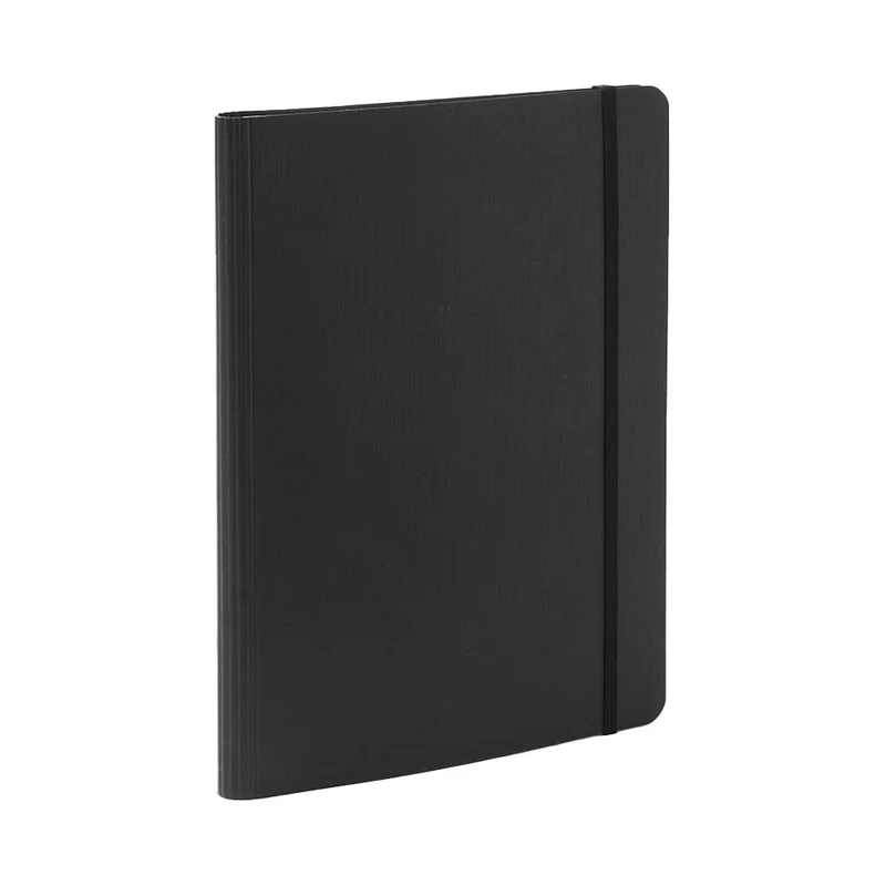Fabriano Notebook Ecoqua+, A5, Cardboard Cover, Concealed Spiral, 70 Sheets, Black