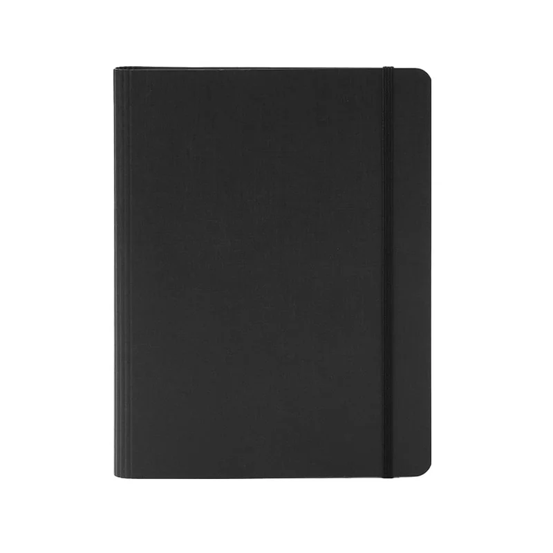 Fabriano Notebook Ecoqua+, A5, Cardboard Cover, Concealed Spiral, 70 Sheets, Black