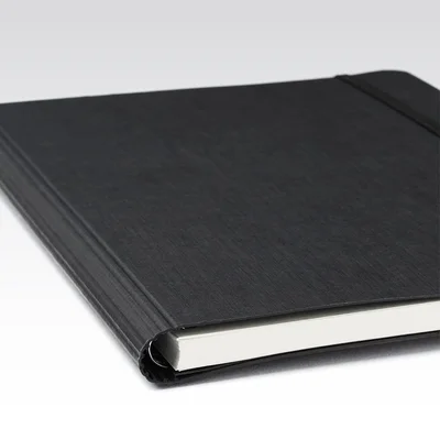 Fabriano Notebook Ecoqua+, A5, Cardboard Cover, Concealed Spiral, 70 Sheets, Black
