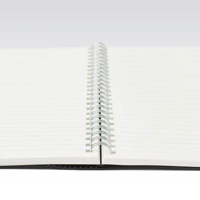 Fabriano Notebook Ecoqua+, A5, Cardboard Cover, Concealed Spiral, 70 Sheets, Black